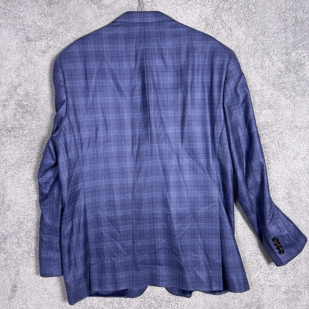 Ralph Lauren Blazer Men 44R Silk Wool Glen Windowpane Suit Jacket Sport Coat